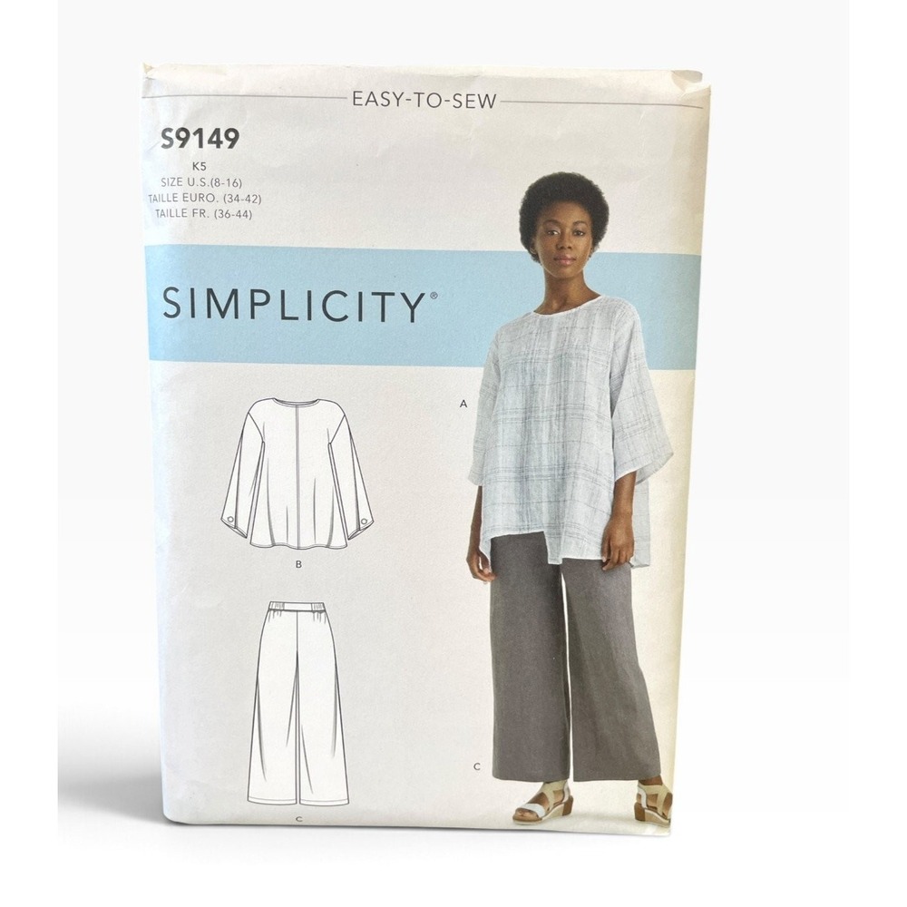 Simplicity S9149 Misses' Tops Pull-On Pants Size 8-16 Easy Sew Modern Uncut FF